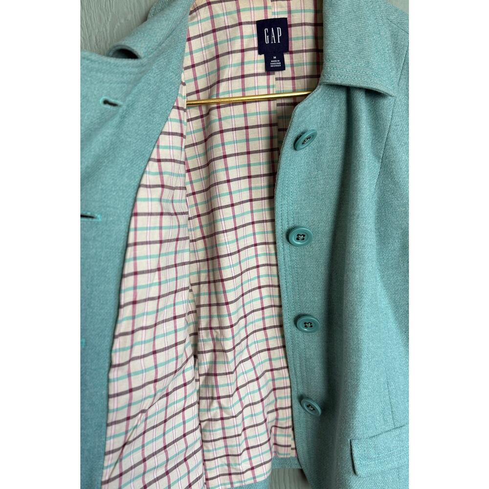 Gap Seafoam Lined Button Down Wool Blend Jacket/B… - image 3